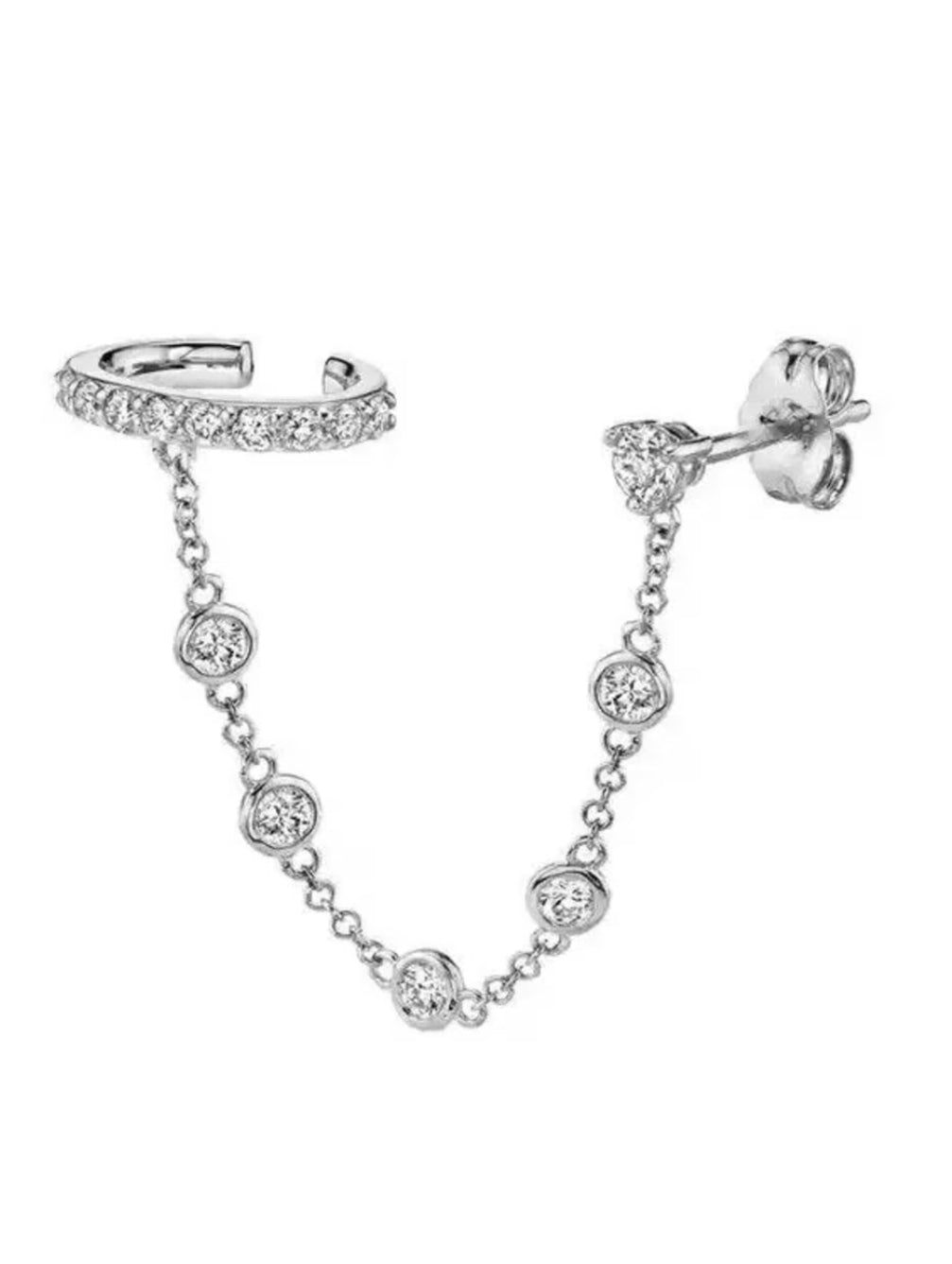 Georgia Diamanté Ear Cuff (gold & silver)