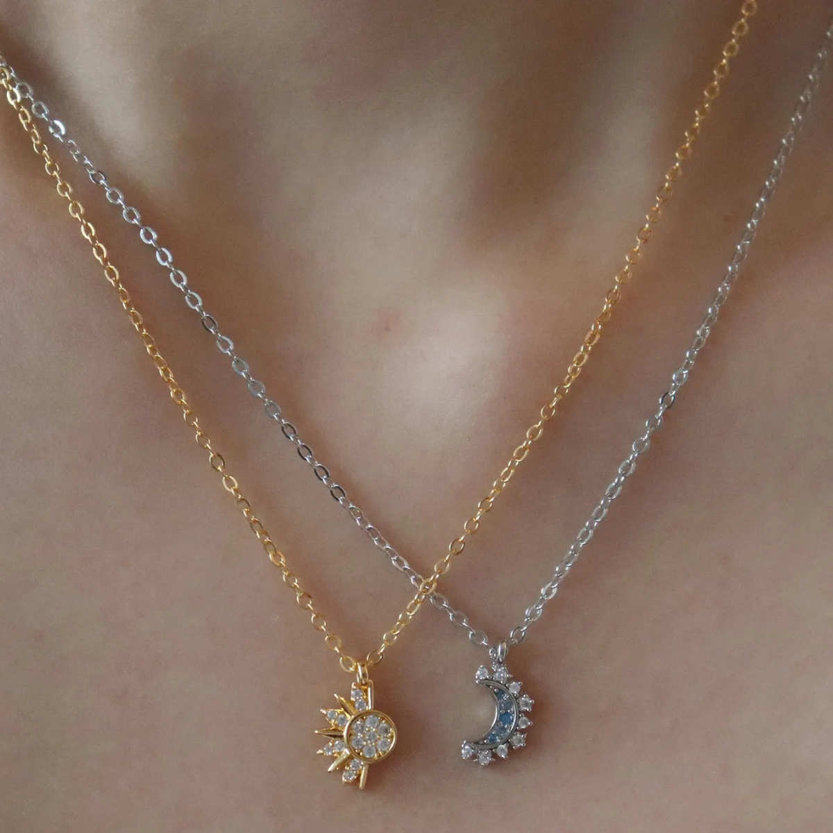 Sun & Moon Necklace (Detachable)
