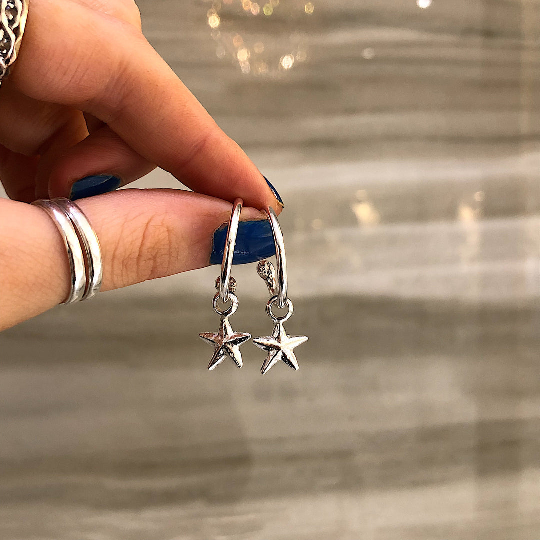 Cleo Star Earrings (gold & silver)
