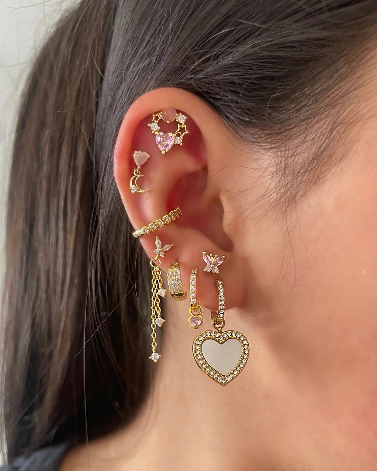 Butterfly Chain Studs