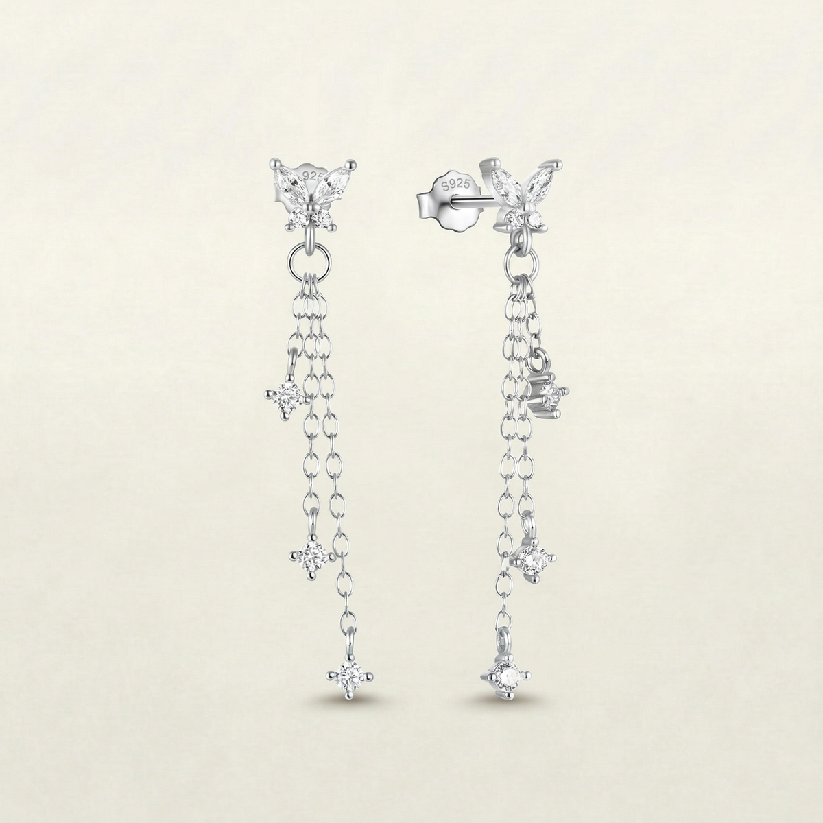 Butterfly Chain Studs