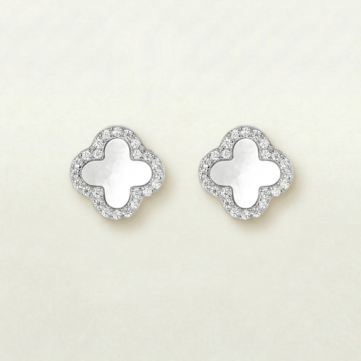 Mina Sterling Silver Diamanté Earrings