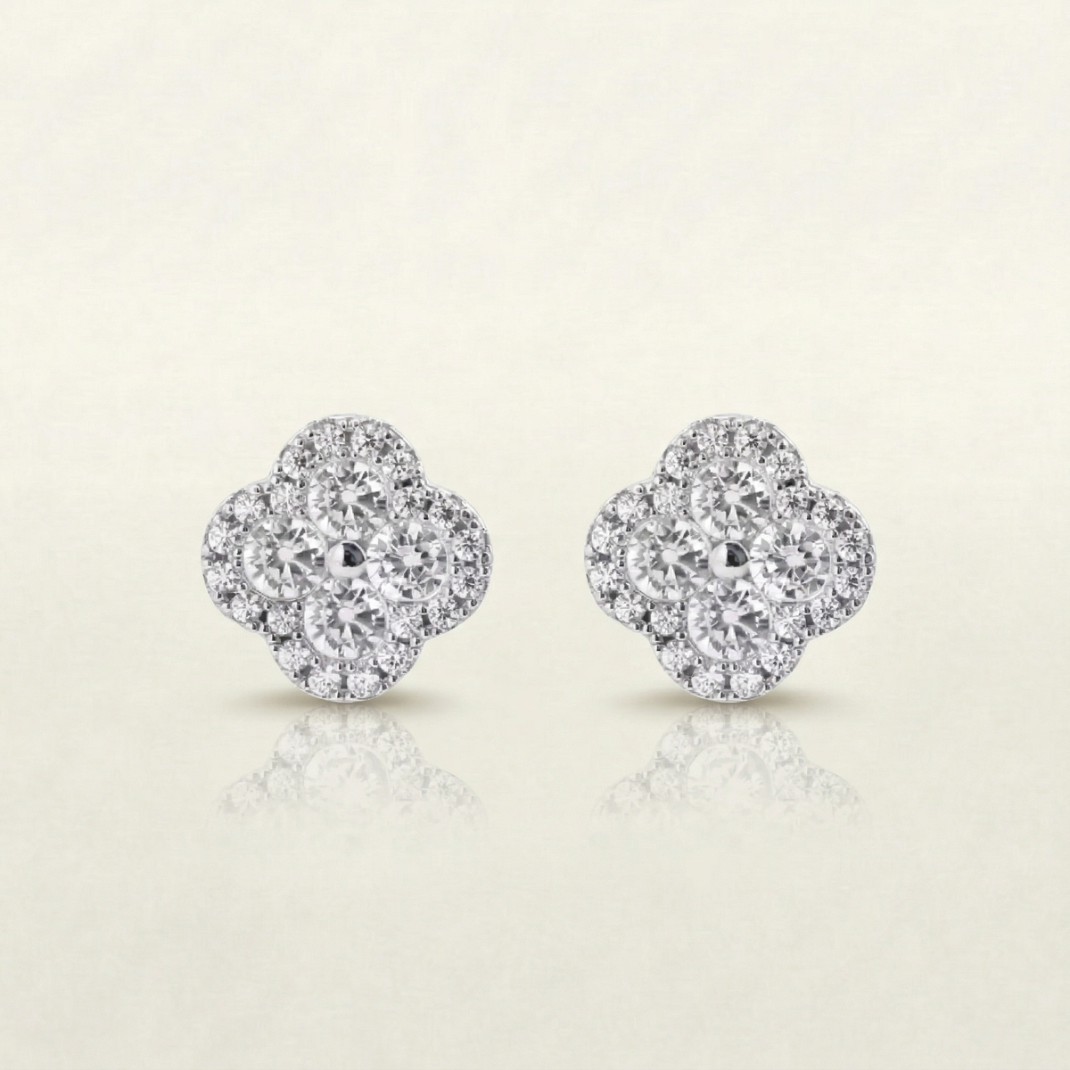 Mina Full Diamanté Earrings (in gold & silver)