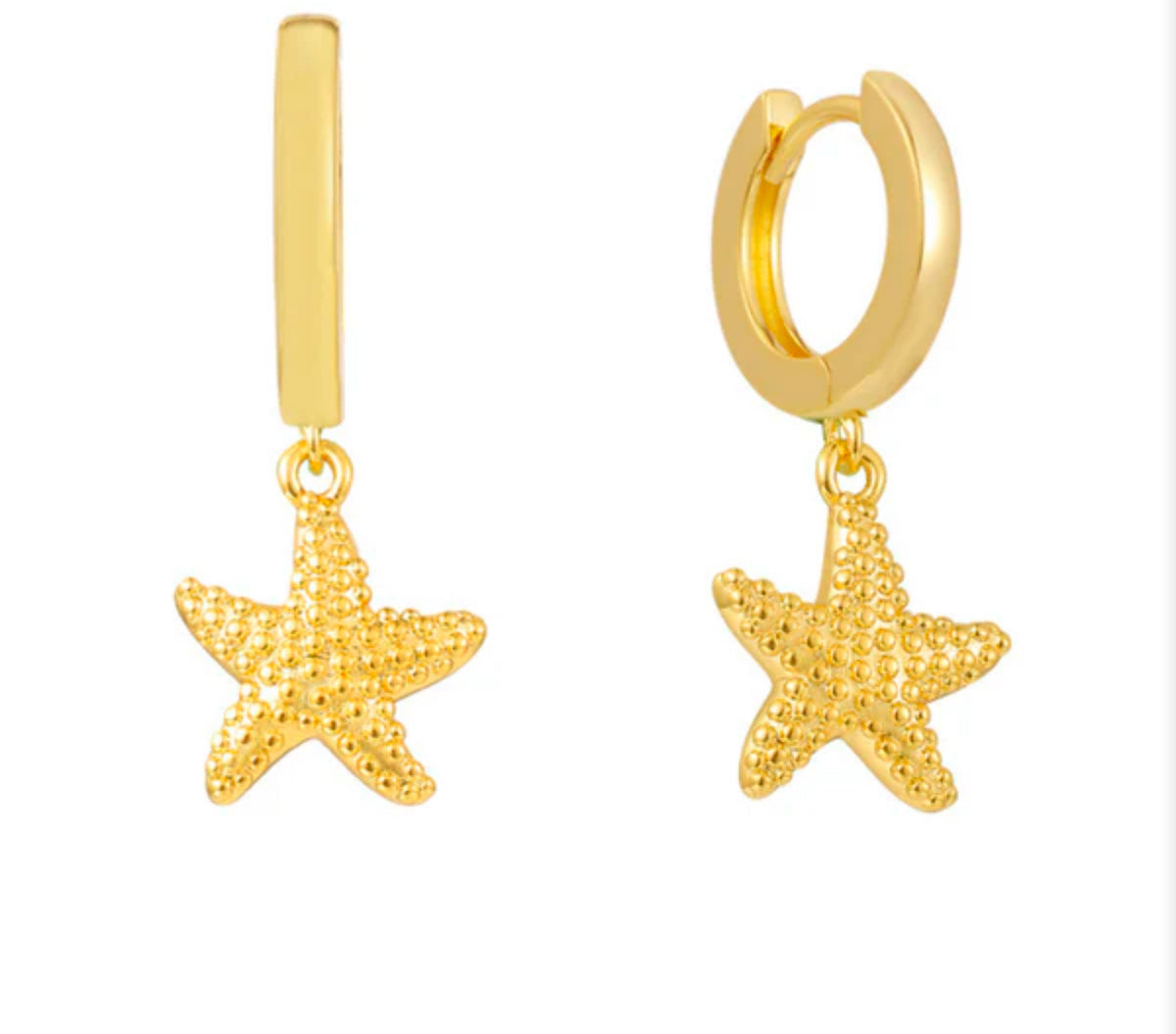 Starfish Hoop Earrings (gold & silver)