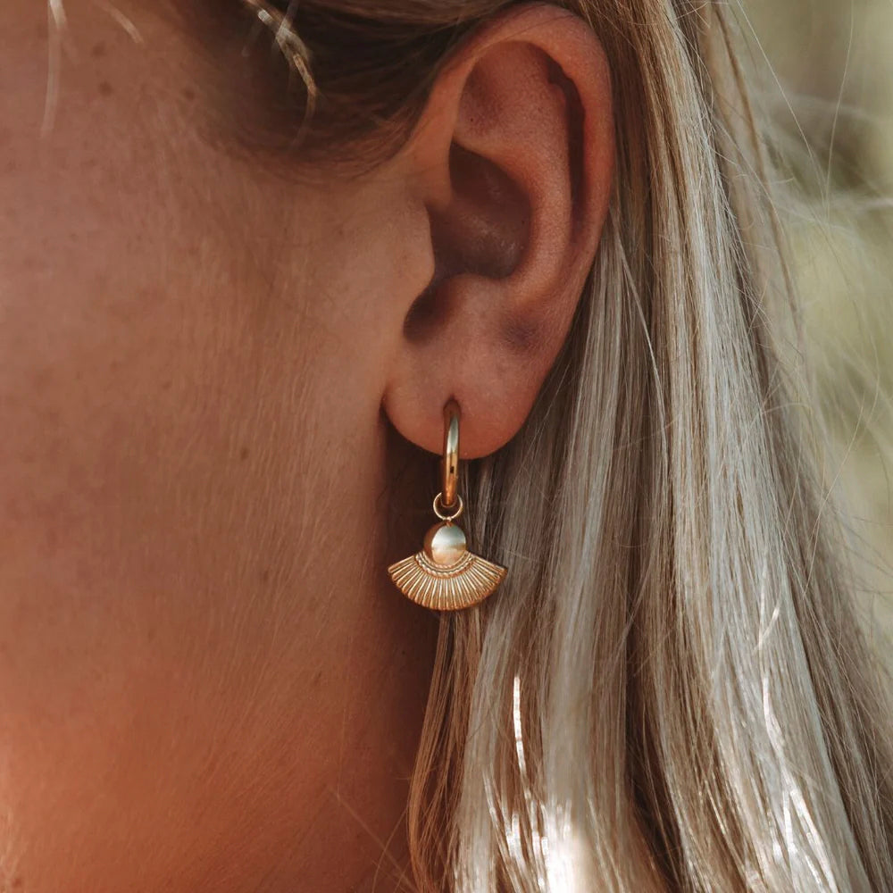 Athena Gold Goddess Earrings