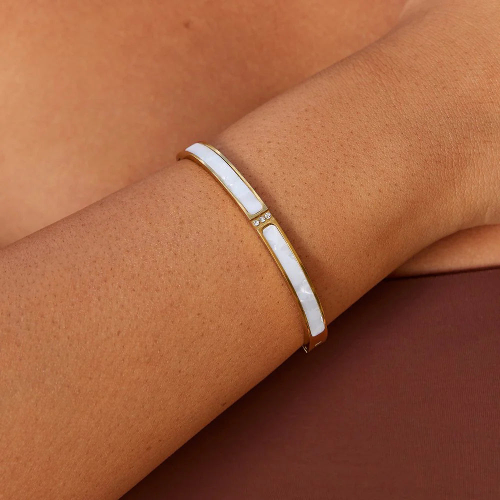 White Pearl Sahara Bracelet (in gold & silver & rose gold)